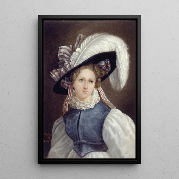Portrait of a woman - Théophile Gautier — framed artwork on a wall