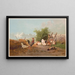 Life of Poultry - Théophile Victor Emile Lemmens — framed artwork on a wall