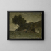 a Sheep Enclosure at Dusk - Théophile de Bock — framed artwork on a wall