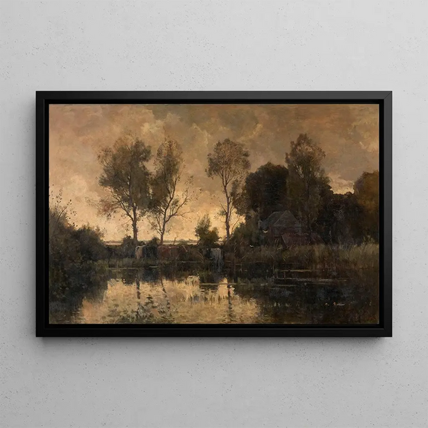 Evening - Théophile de Bock — framed artwork on a wall