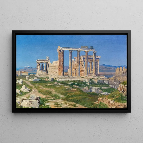 the Erechtheion Temple on the Acropolis - Thorald Læsøe — framed artwork on a wall