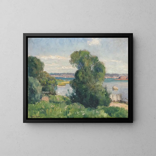 A summer day in Norway - Thorolf Holmboe — framed artwork on a wall