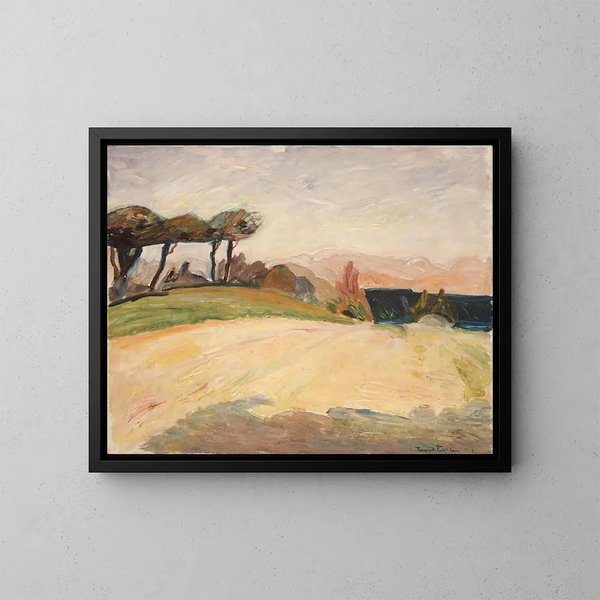 Italian landscape - Thorvald Erichsen — framed artwork on a wall