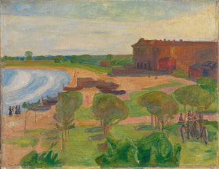 La Plage à Terracina - Thorvald Erichsen — artwork view
