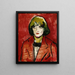 Portrait of a Woman - Thorvald Hellesen — framed artwork on a wall