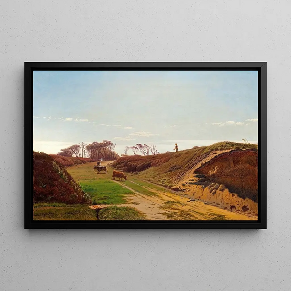 a rural path in North Jutland - Thorvald Niss — framed artwork on a wall