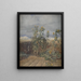 Sunflower Painting on a Beach - Thorvald Niss — framed artwork on a wall