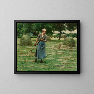Faneuse ratissant - Thérèse Marthe Françoise Cotard-Dupré — framed artwork on a wall