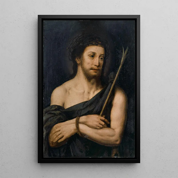 Christ in Ecce Homo - Tiberius Dominikus Wocher — framed artwork on a wall