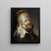 Oriental painting with turban and fez with two pompons - Tiberius Dominikus Wocher — framed artwork on a wall