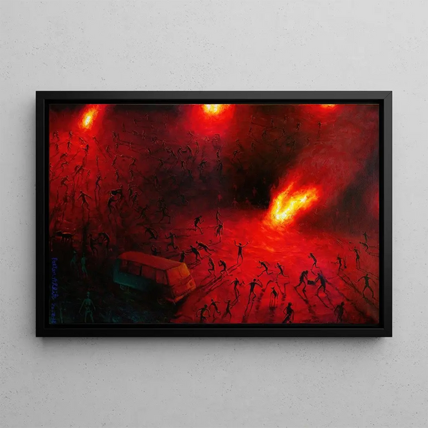 Erastamis Document Burning 2002-2012 - Tiit Pääsuke — framed artwork on a wall