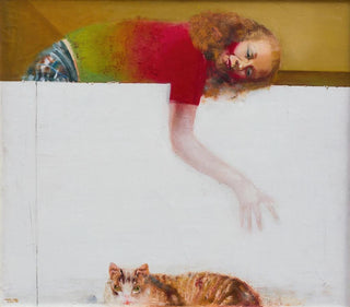 Small painting with a cat - Tiit Pääsuke — artwork view