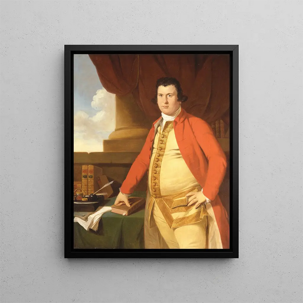 An Unknown Man - Tilly Kettle — framed artwork on a wall