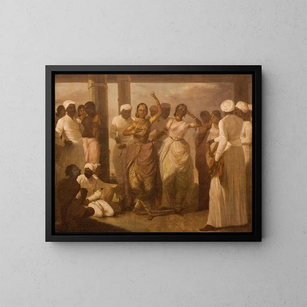 Dancers - Tilly Kettle — framed artwork on a wall