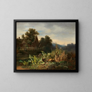 By the Stream - Tina Blau — framed artwork on a wall
