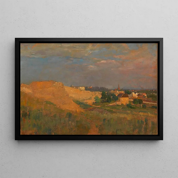 View of Vienna from the Türkenschanze - Tina Blau — framed artwork on a wall