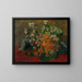 Bouquet de pissenlits et de fleurs de pommier - Tina Blau — framed artwork on a wall