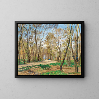 Spring of Prater in Vienna - Tina Blau — framed artwork on a wall