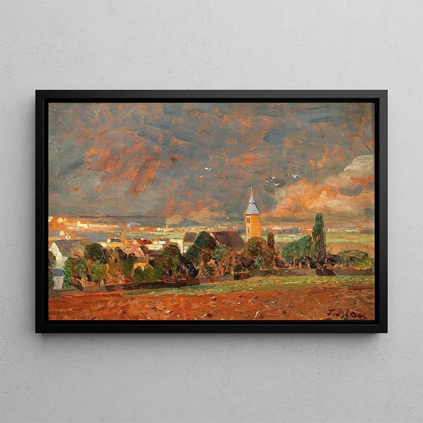 Study of Heiligenstadt - Tina Blau — framed artwork on a wall