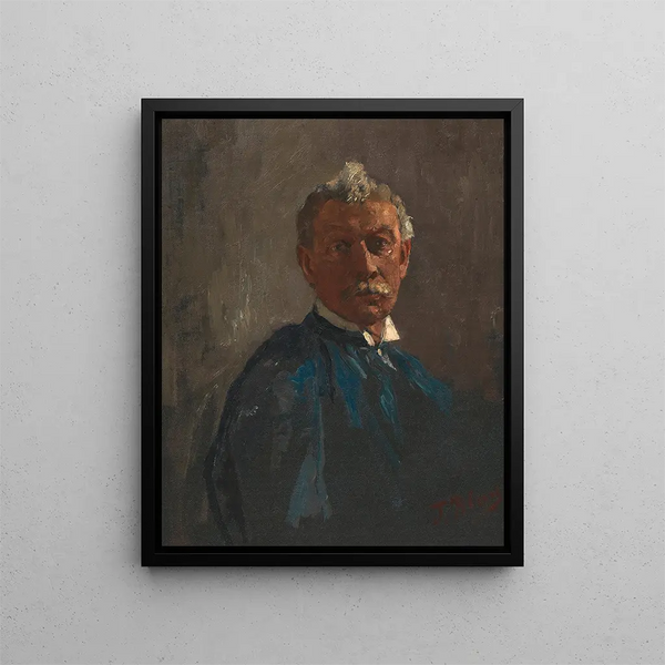 Portrait of a Gentleman - Tina Blau — framed artwork on a wall