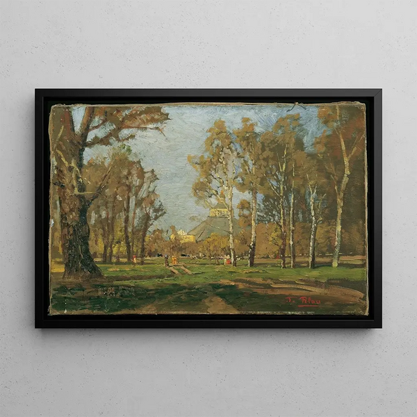 Au Prater près de la Rotonde - Tina Blau — framed artwork on a wall
