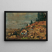 Children on the cemetery wall - Tina Blau — framed artwork on a wall