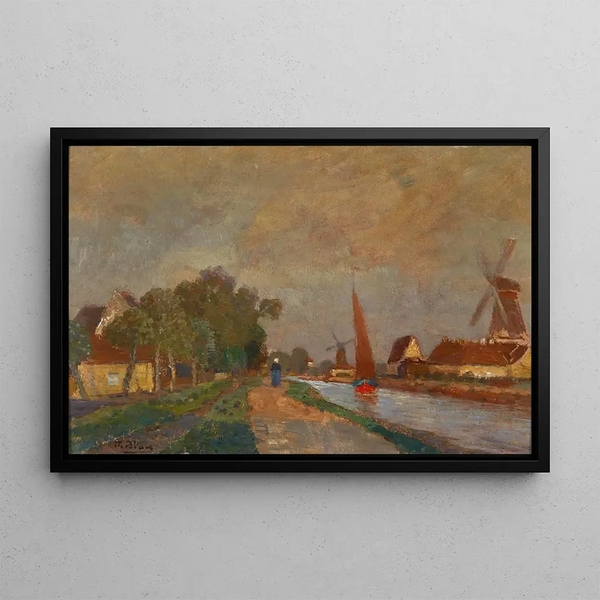 Motif of Franeker - Tina Blau — framed artwork on a wall
