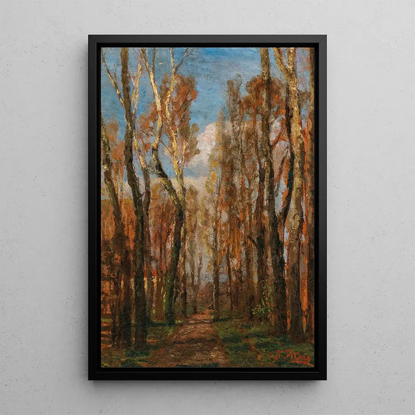 Landscape of the Prater - Tina Blau — framed artwork on a wall
