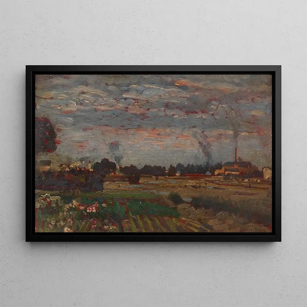 Saint Veith near Vienna - Tina Blau — framed artwork on a wall