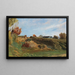 Summer Landscape Painting at Dachau - Tina Blau — framed artwork on a wall