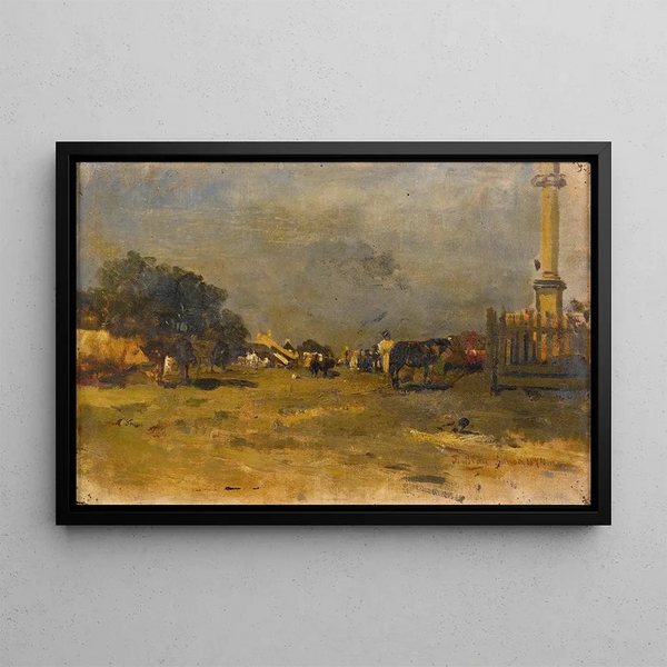 Szolnok Painting - Tina Blau — framed artwork on a wall