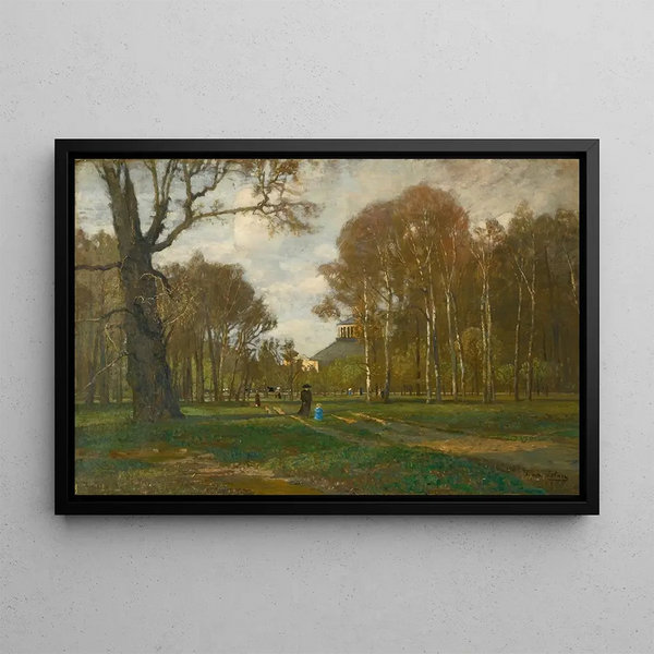 Le Prater and the Vienna Rotunda - Tina Blau — framed artwork on a wall