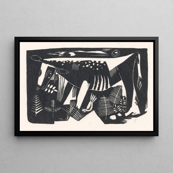 Veau - Tinus van Doorn — framed artwork on a wall