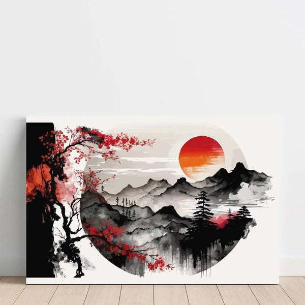 Reproduction of the painting Asian painting - Oriental serenity