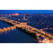 Aerial photo print - Bordeaux at dusk