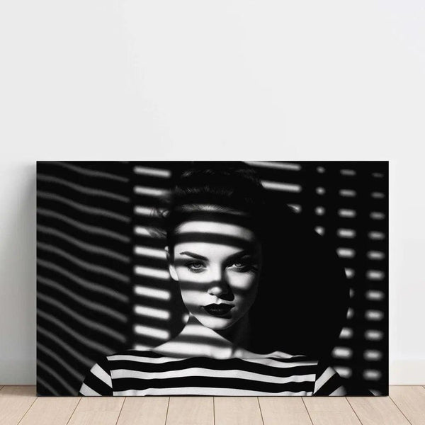 Black and white photographic print - Woman of the shadow