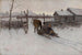 Farmyard with Sled Painting - Tit Dvornikov — artwork view