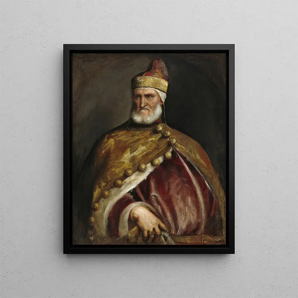 Doge Andrea Gritti - Titian — framed artwork on a wall