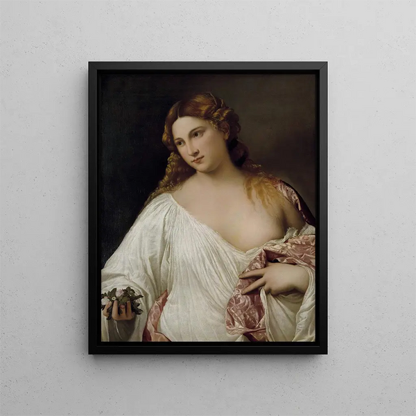 Flore - Titian — framed artwork on a wall