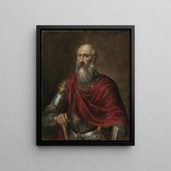 Portrait of an admiral probably Francesco Duodo - Titian — framed artwork on a wall
