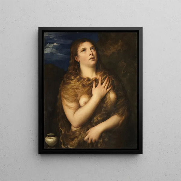 La Madeleine pénitente - Titien — framed artwork on a wall