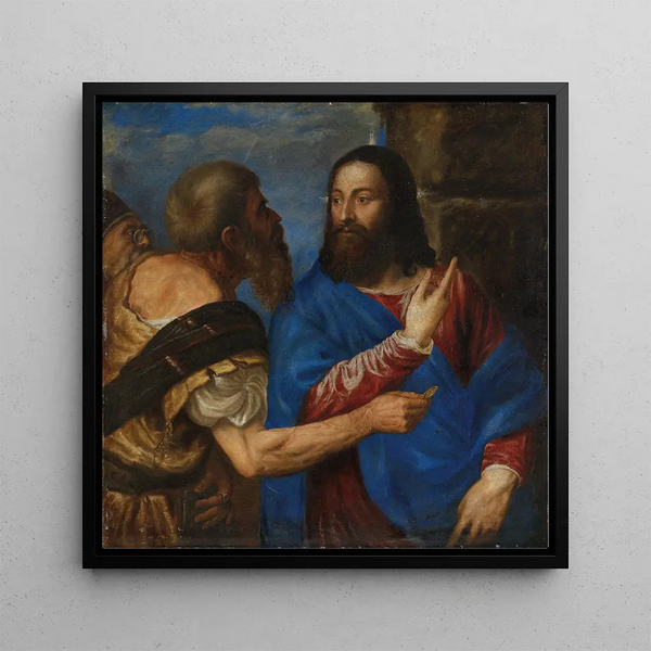 L'Argent du tribut - Titien — framed artwork on a wall