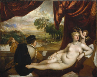 Venus and the Lute Player - Titian — artwork view