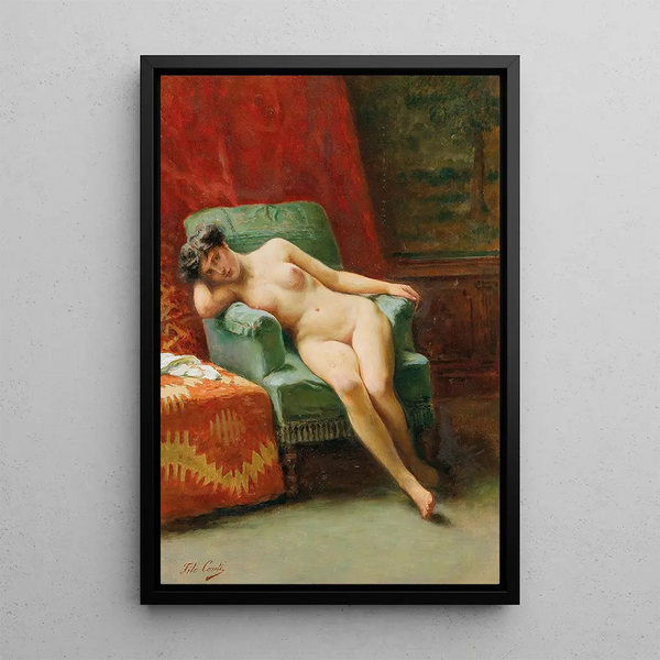 The Model - Tito Conti — framed artwork on a wall
