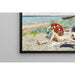 Reproduction of the painting of a girl with a Japanese parasol at Hornbæk Beach - Paul Fischer