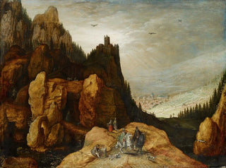 Alpine landscape with castle - Tobias Verhaecht — artwork view