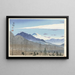 View of Mount Fuji from Kiyosato Station in Nagano - Tokuriki Tomikichirō — framed artwork on a wall