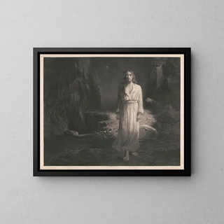 Jesus alone - Tom Mostyn — framed artwork on a wall