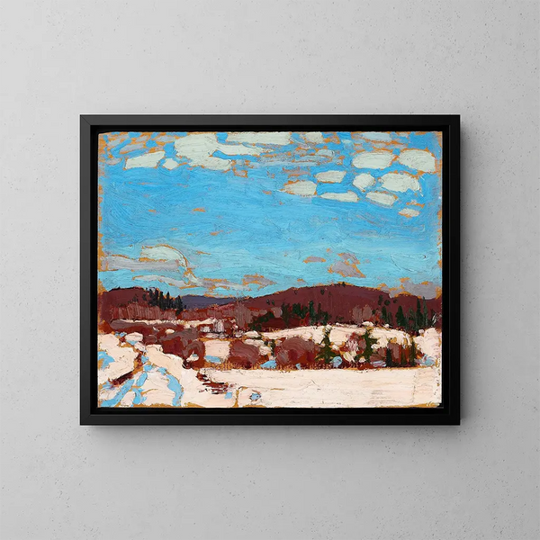 Early Spring Painting - Tom Thomson — framed artwork on a wall