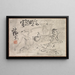 Fête de Saké sans Lumière - Tomioka Tessai — framed artwork on a wall